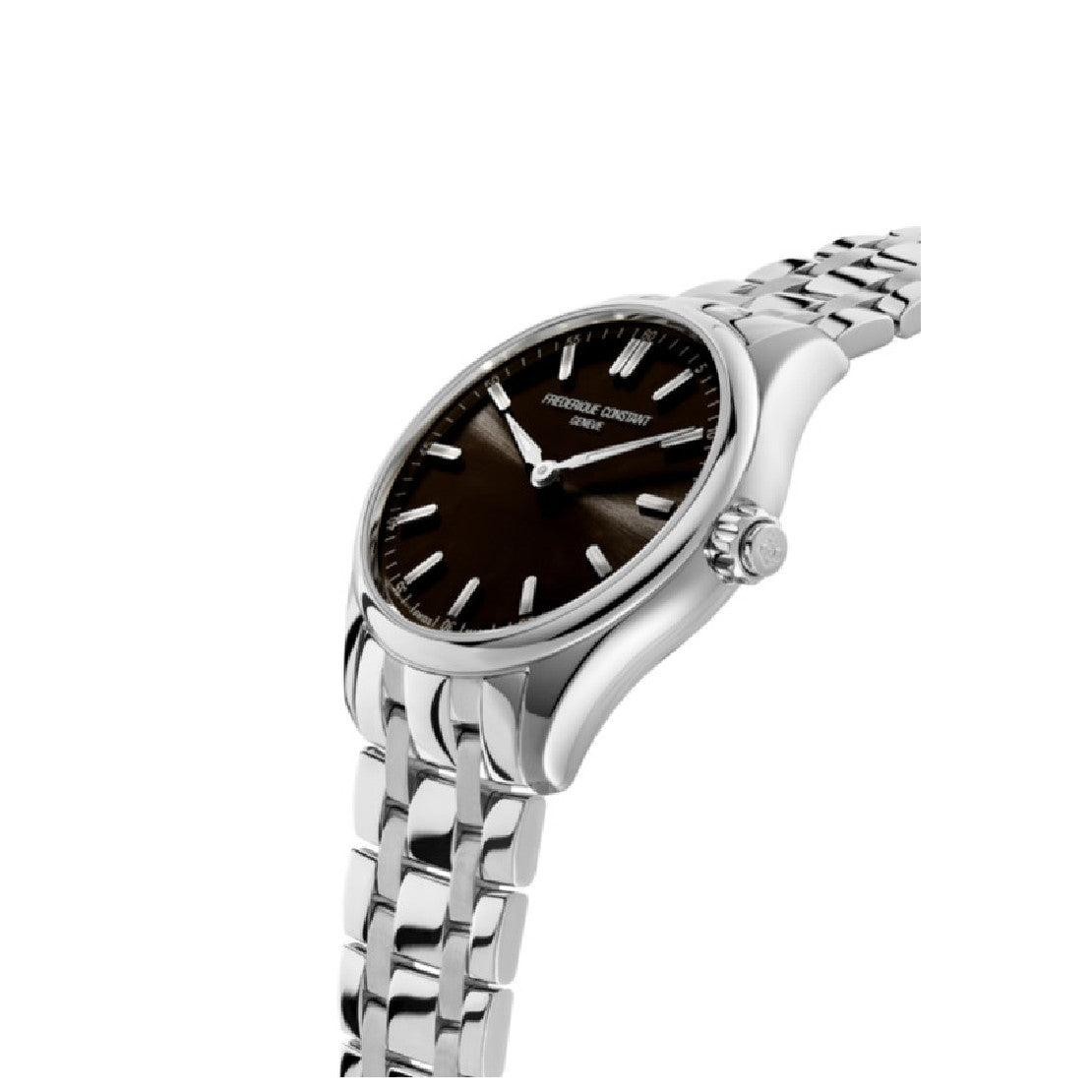 ساعة فريدريك كونستانت الرجالية بحركة كوارتز ولون مينا بني - FC-0200+Charger