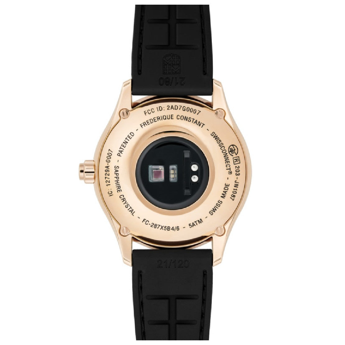ساعة فريدريك كونستانت الرجالية بحركة كوارتز ولون مينا أسود - FC-0201+Charger