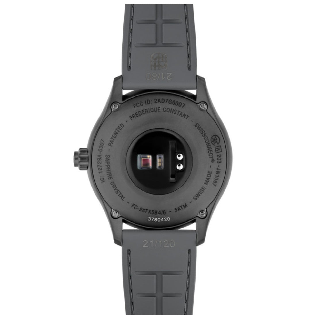 ساعة فريدريك كونستانت الرجالية بحركة كوارتز ولون مينا رمادي - FC-0202+Charger