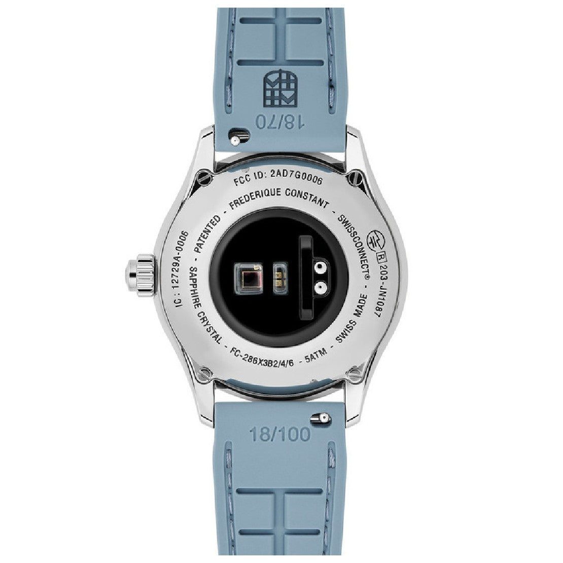 ساعة فريدريك كونستانت النسائية بحركة كوارتز ولون مينا رمادي - FC-0204+Charger