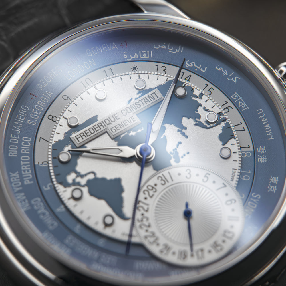 ساعة فريدريك كونستانت الرجالية بحركة أوتوماتيكية ولون مينا أزرق - FC-0266+R.STRAP (W.T)