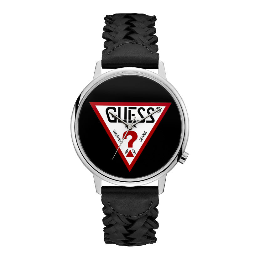 ساعة جيس النسائية بحركة كوارتز ولون مينا أسود - GW-0114