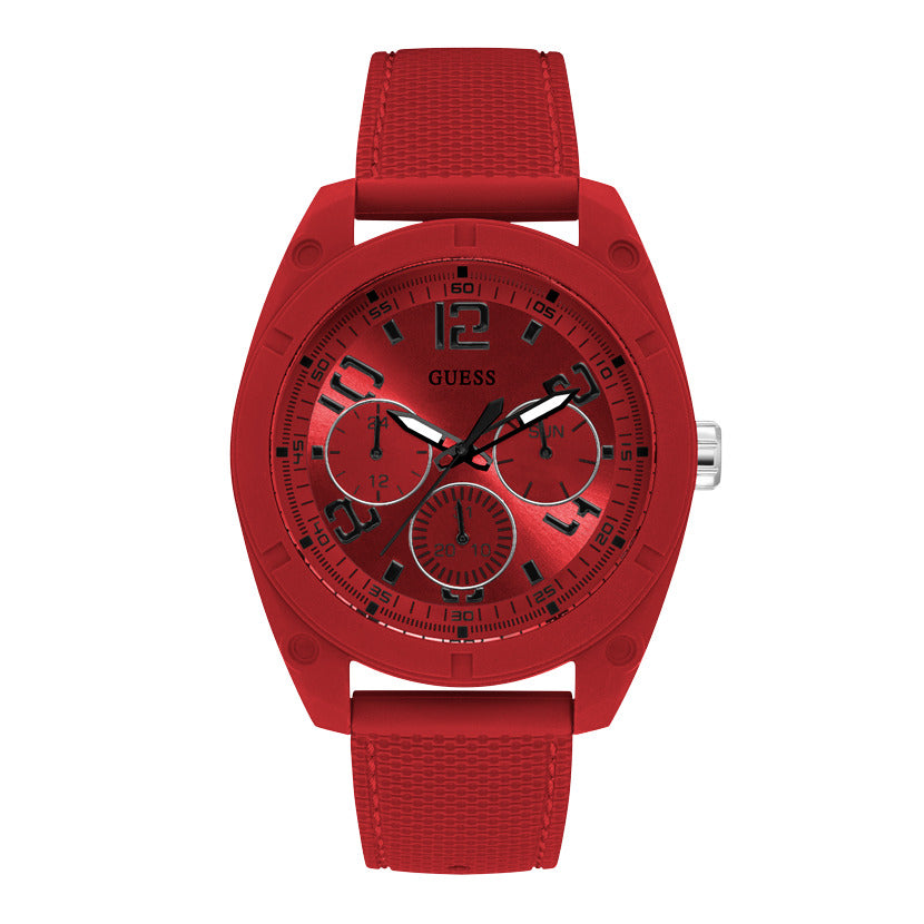 ساعة جيس الرجالية بحركة كوارتز ولون مينا أحمر - GW-0156