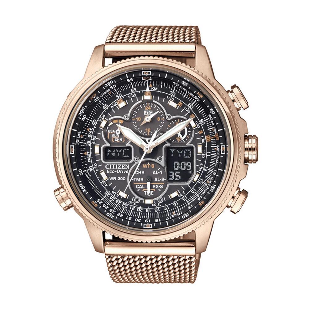 Citizen Men's Watch with Light Powered Movement and Black Dial - JY8033-51E