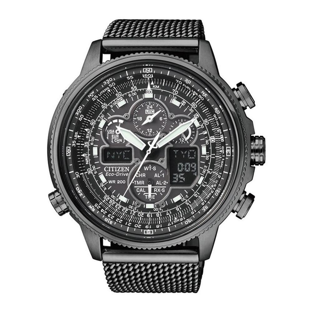 Citizen Men's Watch with Light Powered Movement and Black Dial - JY8037-50E