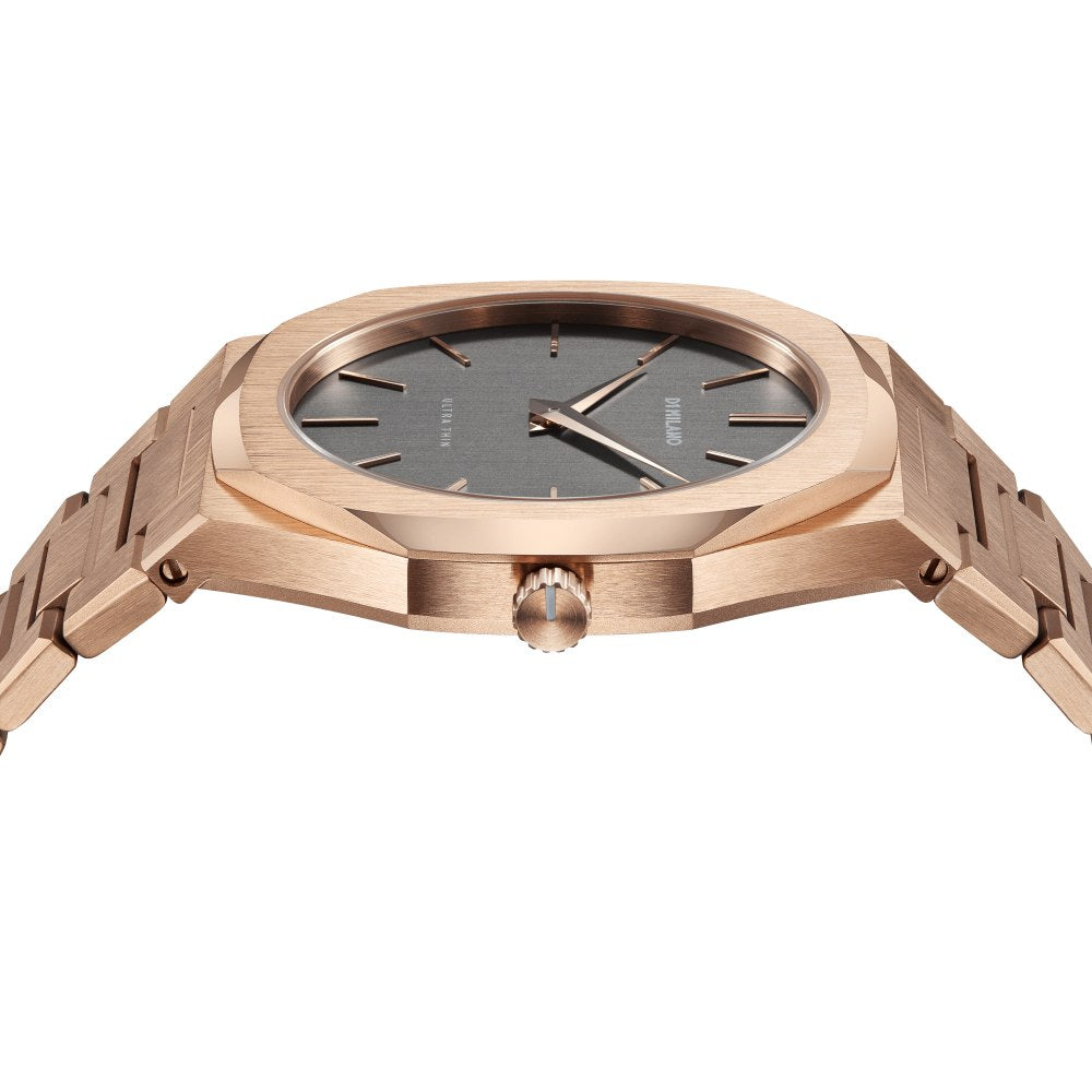 ساعة دي وان ميلانو الرجالية بحركة كوارتز ولون مينا رمادي - ML-0152