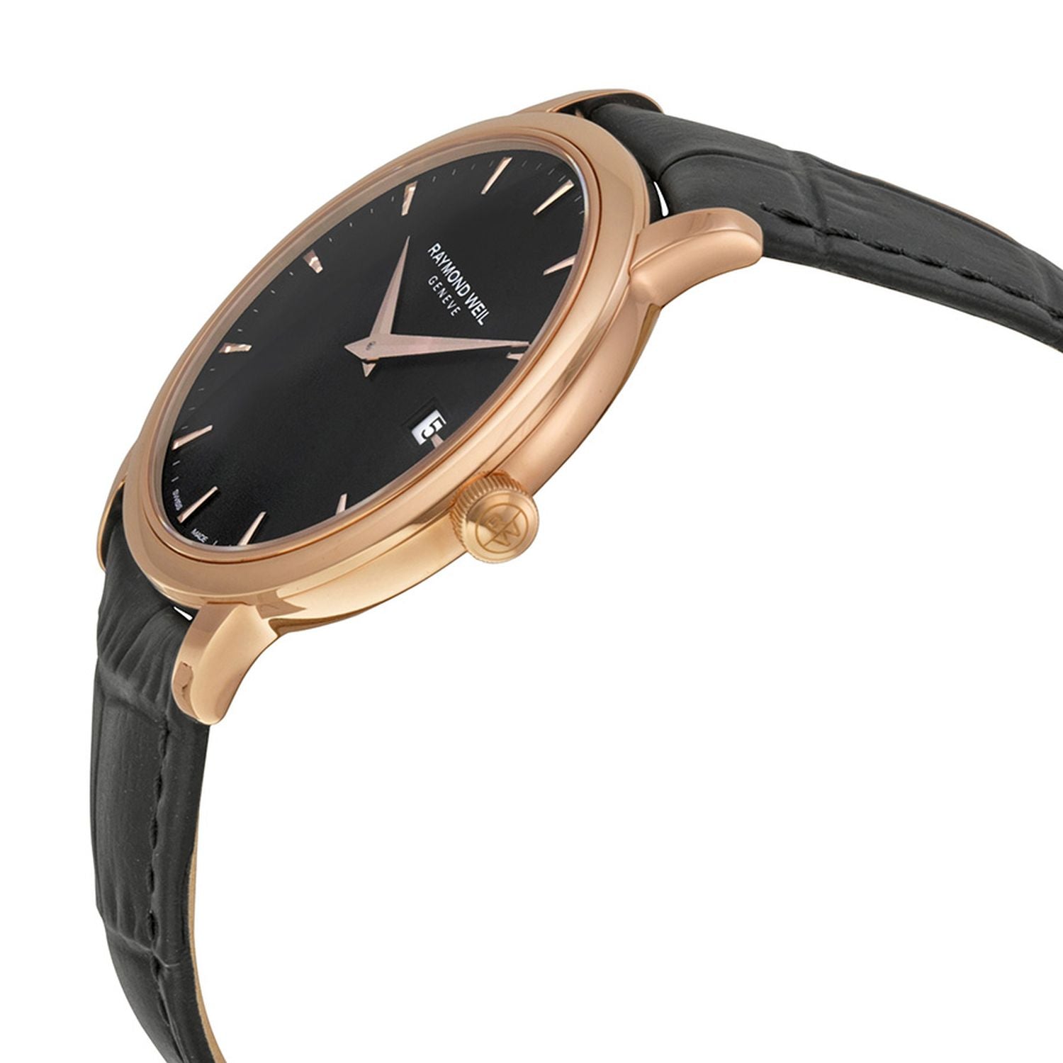ساعة ريموند ويل الرجالية بحركة كوارتز ولون مينا أسود - RW-0040