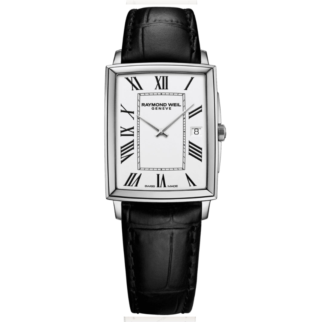 ساعة ريموند ويل الرجالية بحركة كوارتز ولون مينا أبيض - RW-0296