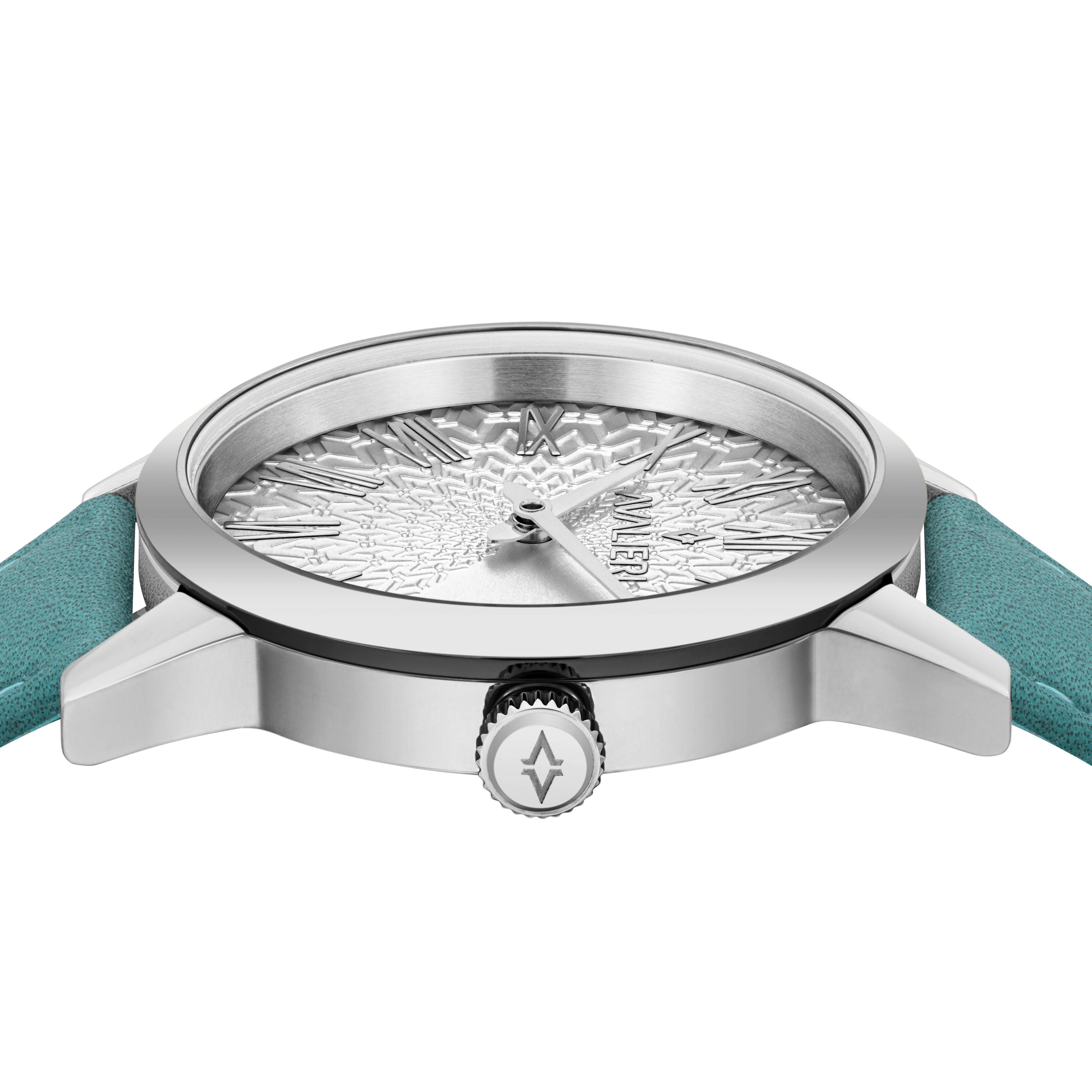 ساعة أفاليري النسائية بحركة كوارتز ولون مينا فضي - AV-2347B