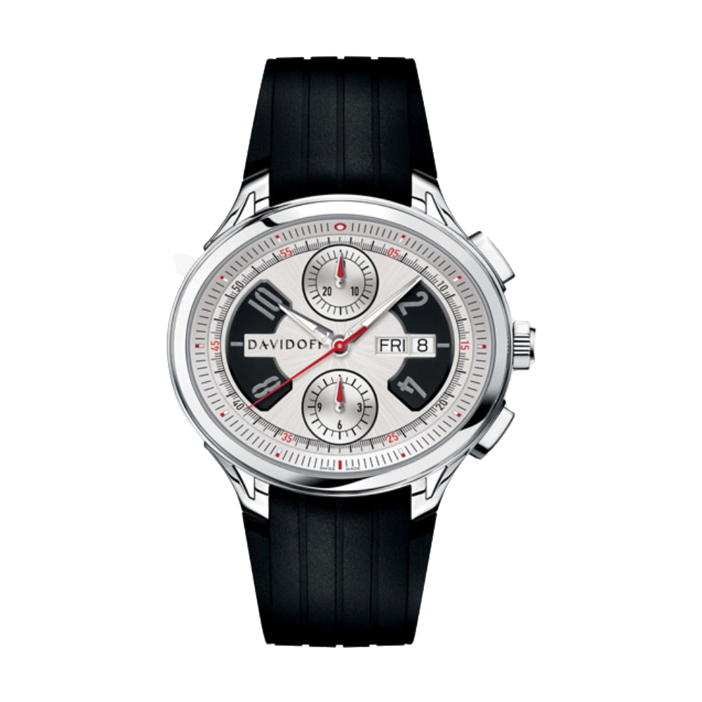 Men's watch, automatic movement, silver dial DF-20340