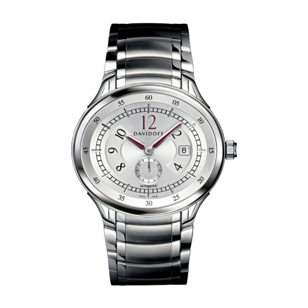 Men's watch, automatic movement, silver dial DF-10004
