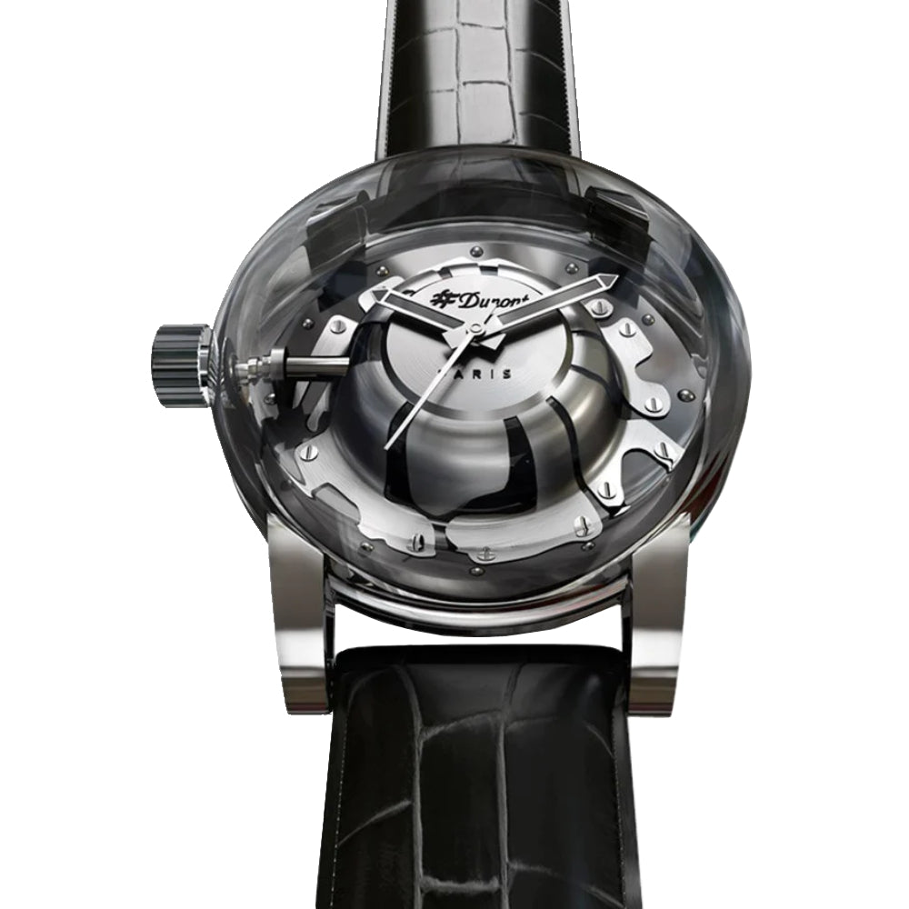 S.T. Dupont Men's Quartz Watch, Black and Silver Dial - 29915320674
