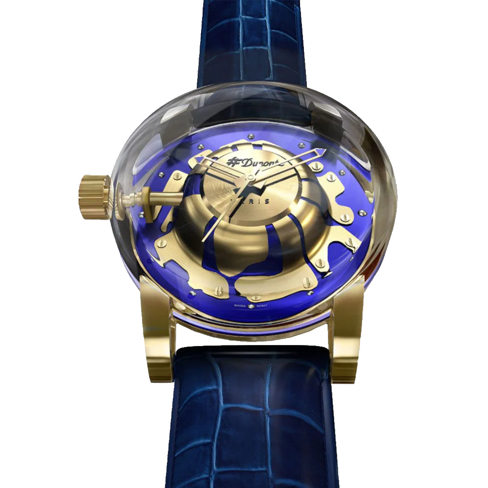 ساعة إس.تي.ديبونت الرجالية بحركة كوارتز ولون مينا أزرق وفضي - STDP-0003