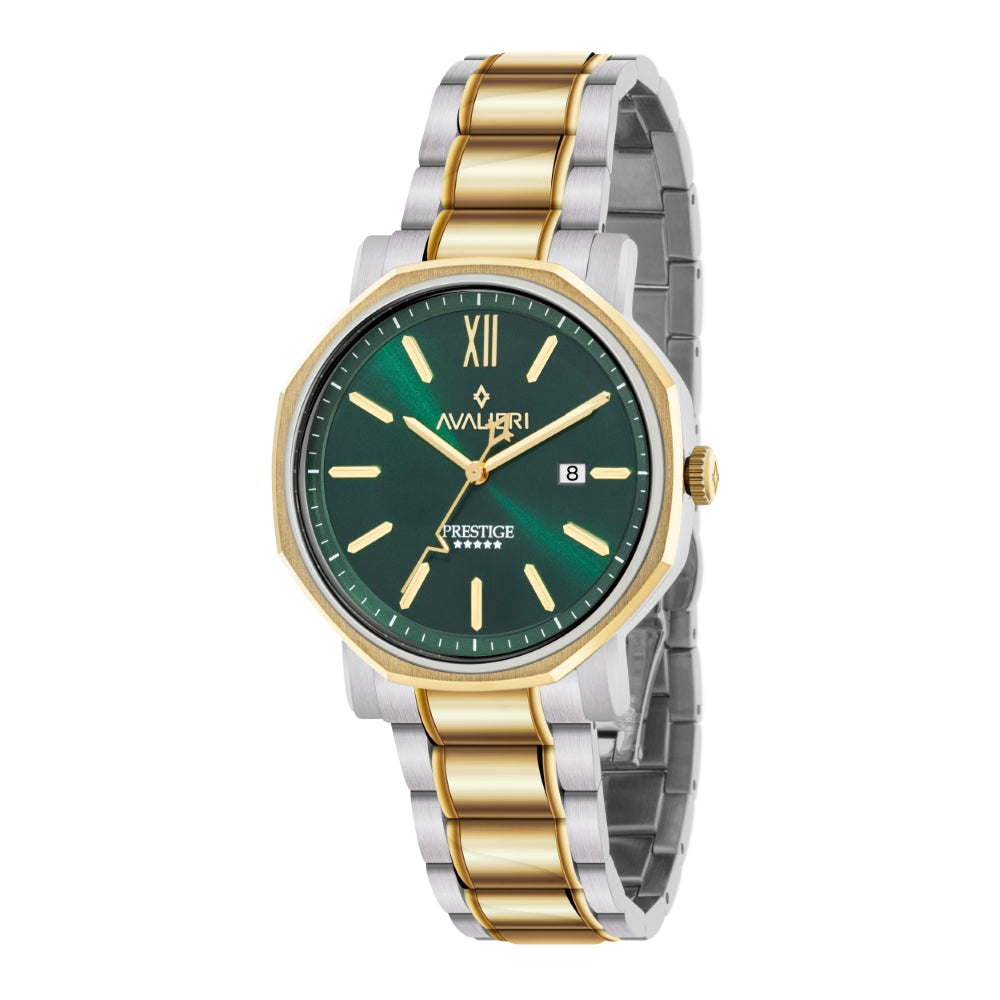 Avalieri Prestige Men's Quartz Green Dial Watch - AP-0145