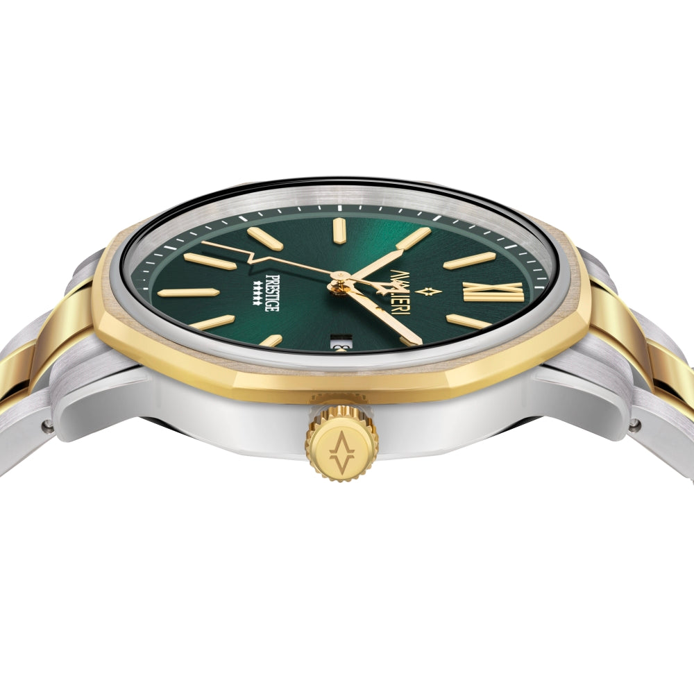 Avalieri Prestige Men's Quartz Green Dial Watch - AP-0145