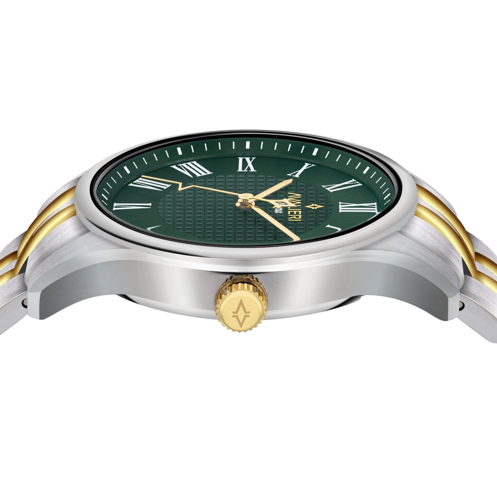 Avalieri Men's Quartz Green Dial Watch - AV-2615B