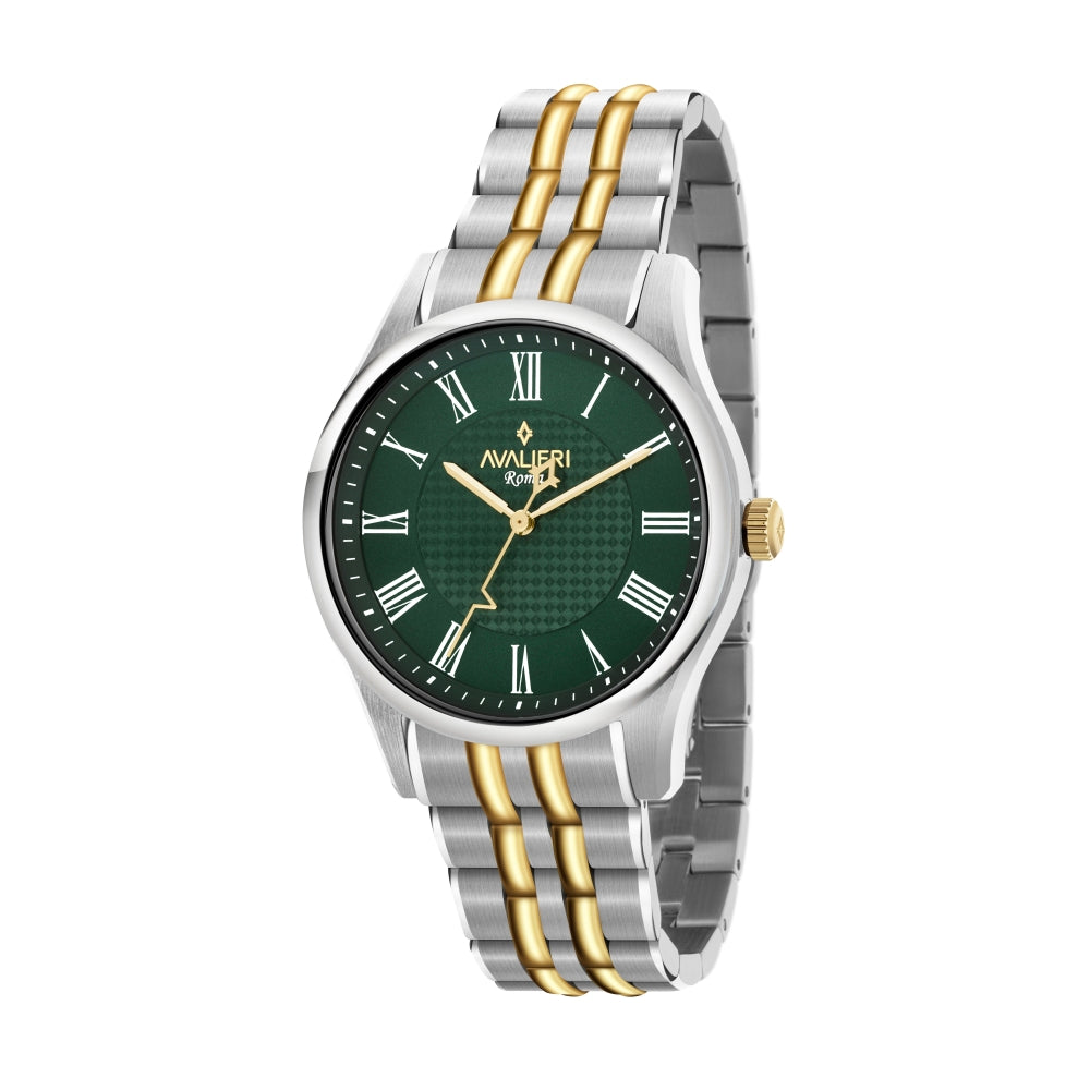 Avalieri Men's Quartz Green Dial Watch - AV-2615B