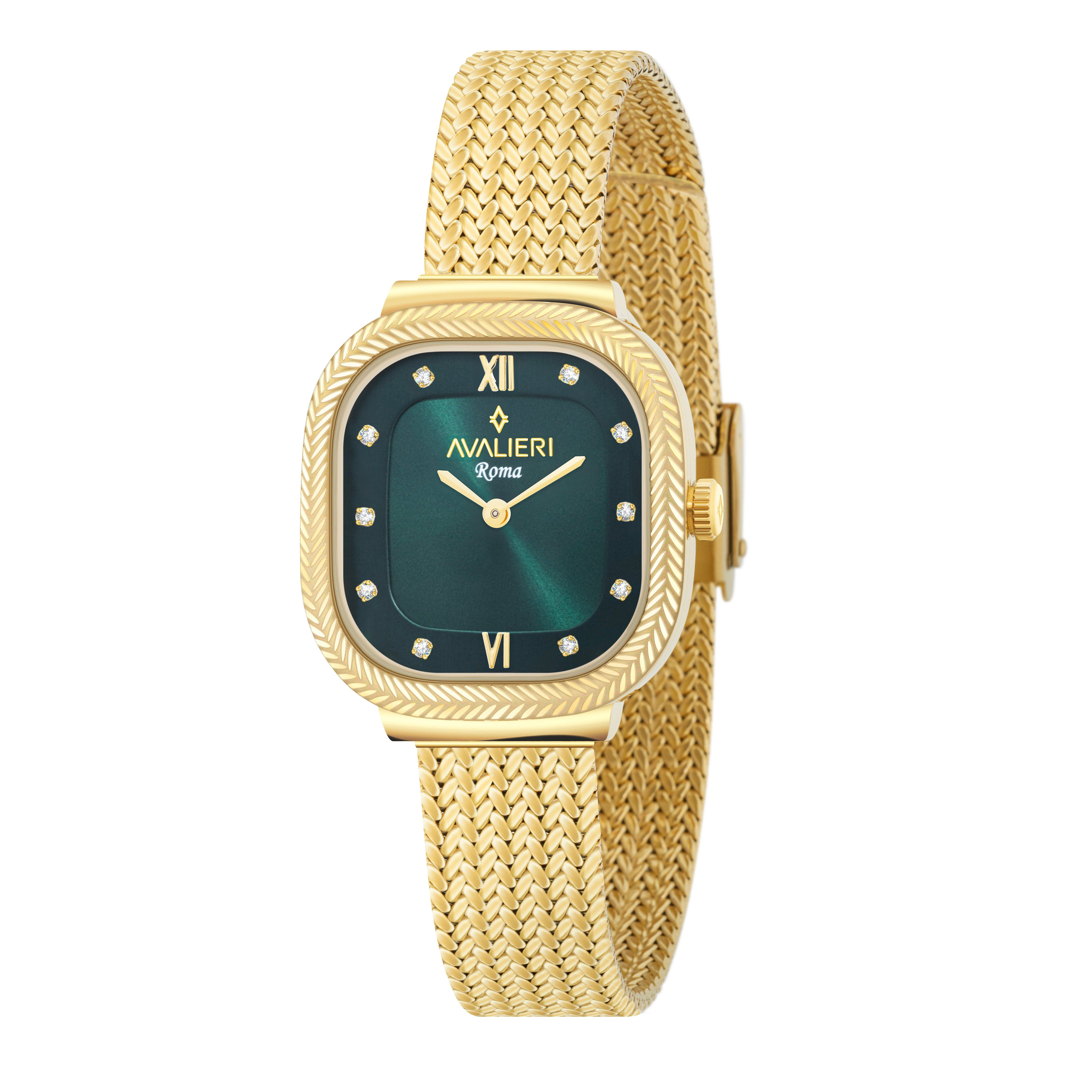 Avalieri Women's Quartz Watch with Green Dial - AV-2627B