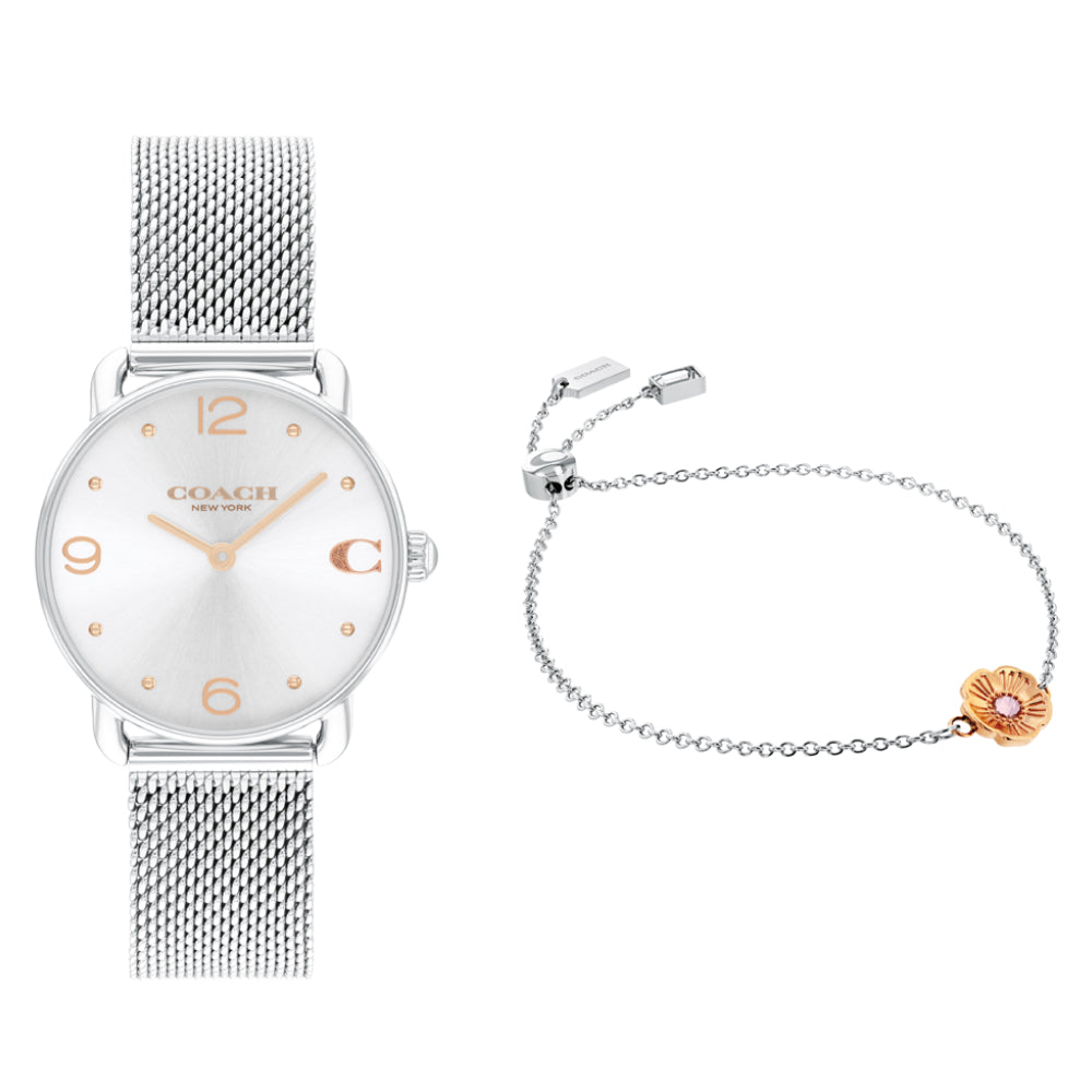 Coach Women's Quartz Watch with Silver Dial - COH-0002+BR