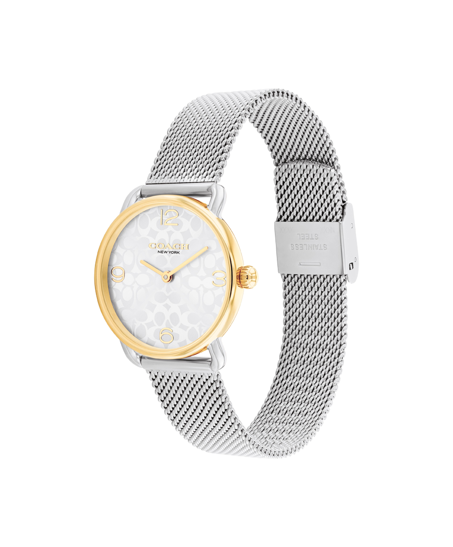 Coach silver watch womens clearance