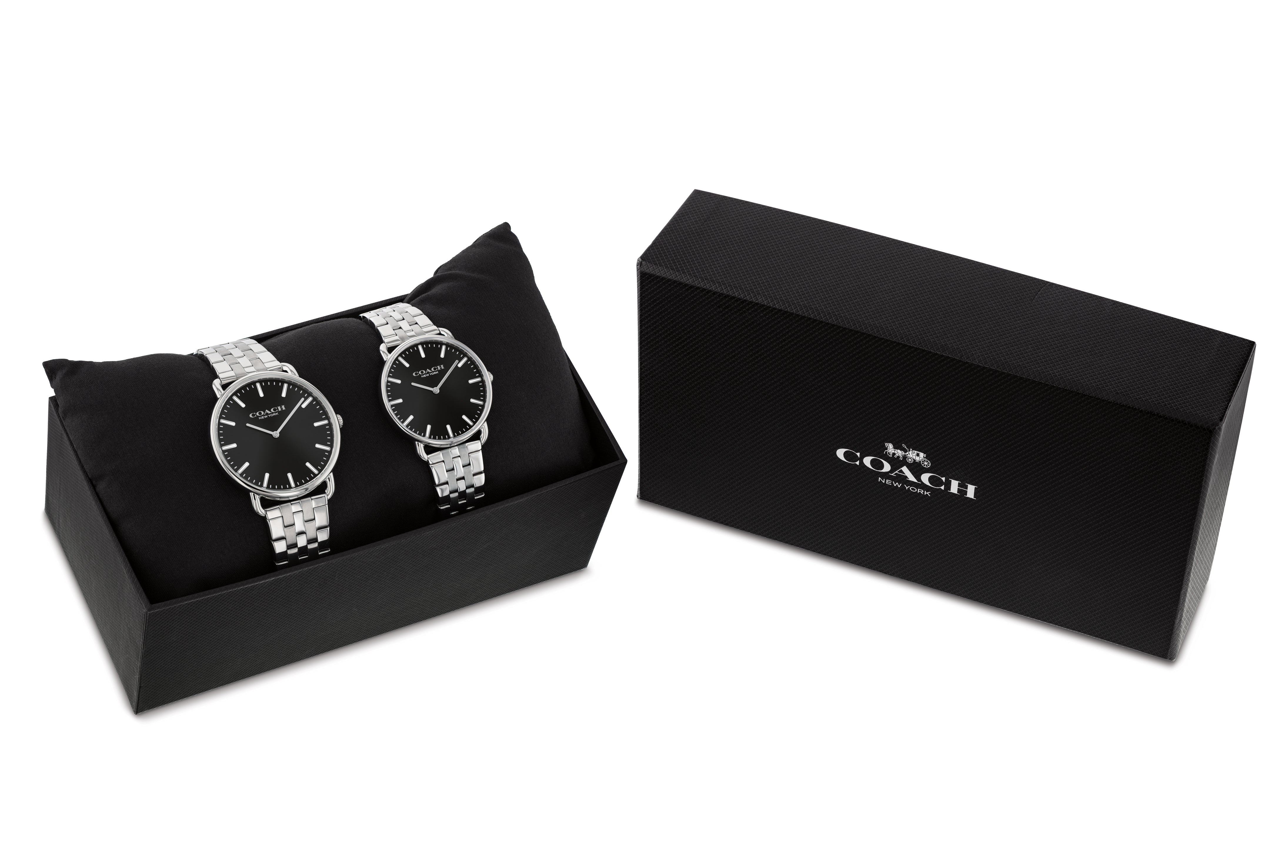 Coach Elliott Classic Design Black Dial Watch Set COH-0047/PAIR