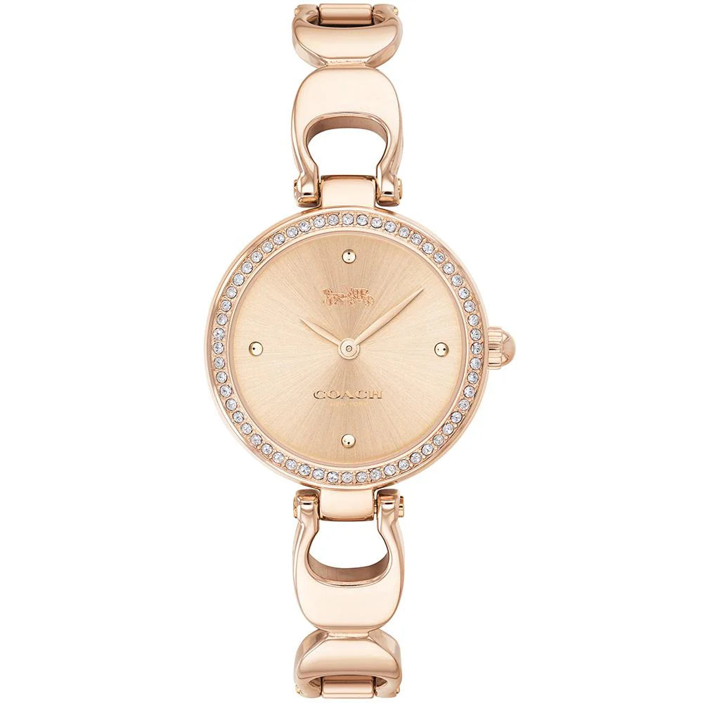 Coach Women's Park Dial Rose Gold Crystal Watch COH-0049