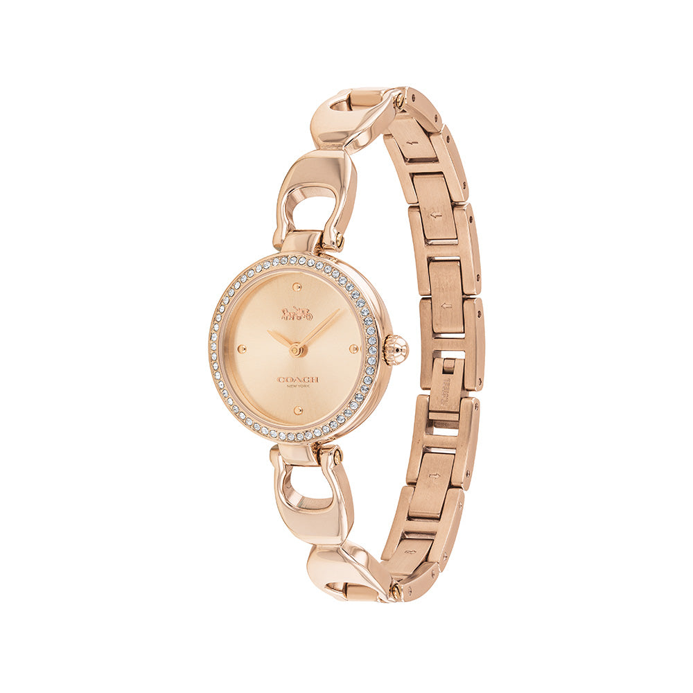 Coach Women's Park Dial Rose Gold Crystal Watch COH-0049