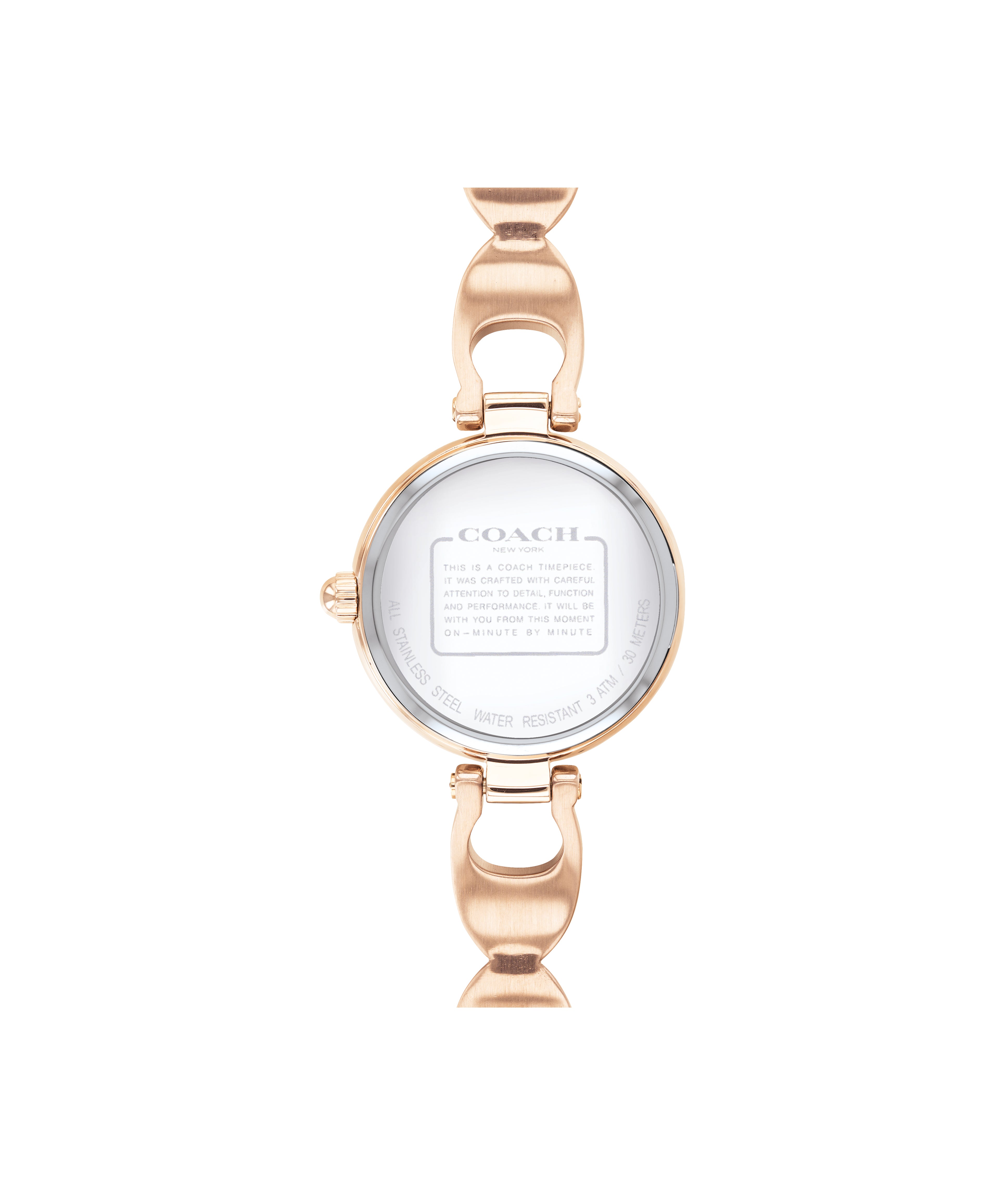 Coach Women's Park Dial Rose Gold Crystal Watch COH-0049