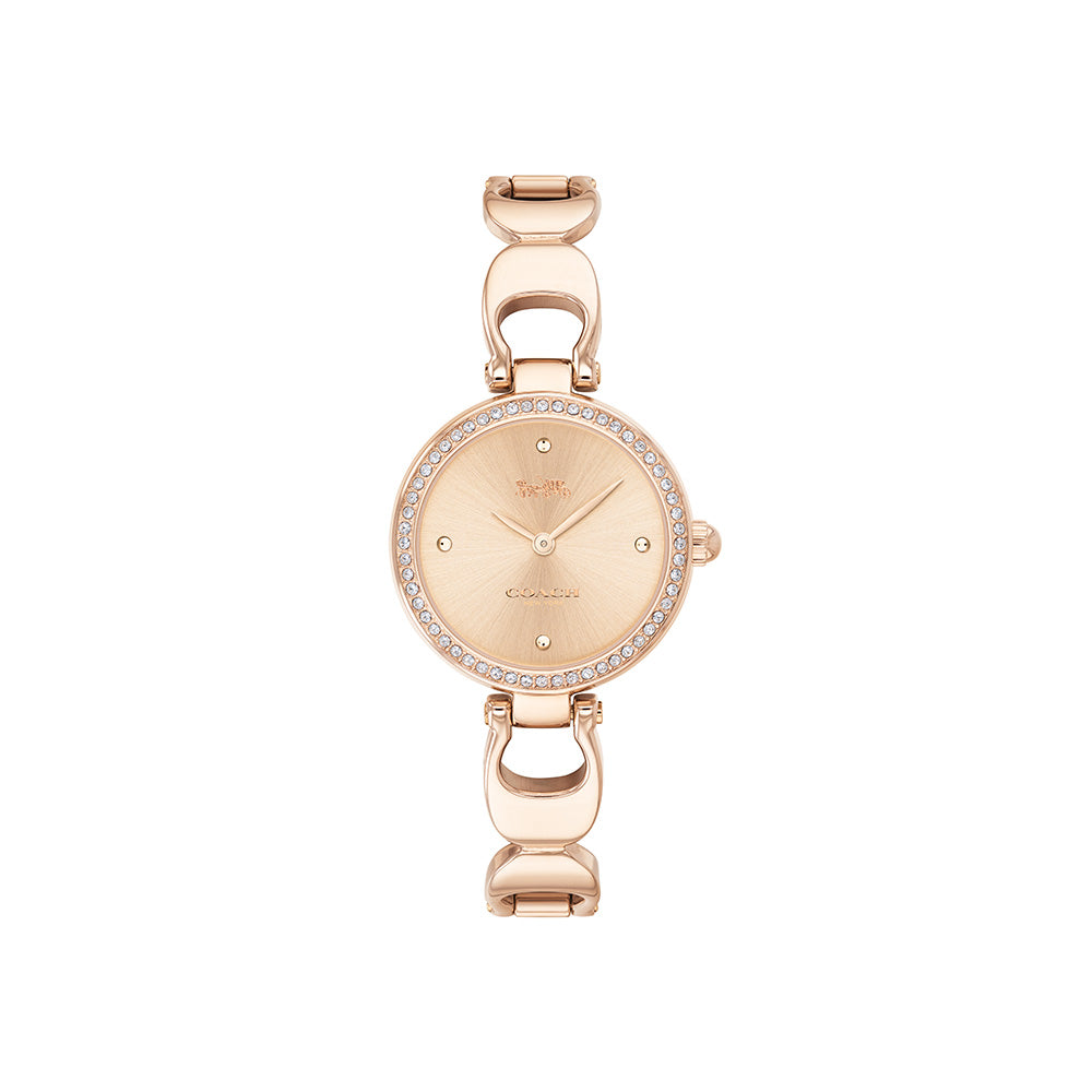 Coach Women's Park Dial Rose Gold Crystal Watch COH-0049