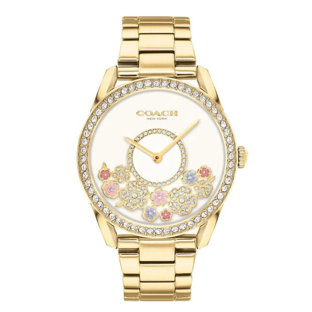 Coach Women's Quartz Watch with White Dial - COH-0016