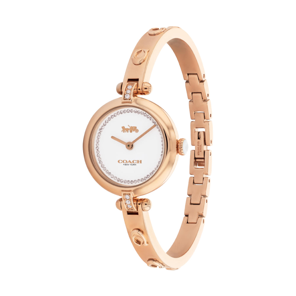 Coach Women's Quartz Watch with White Dial - COH-0009