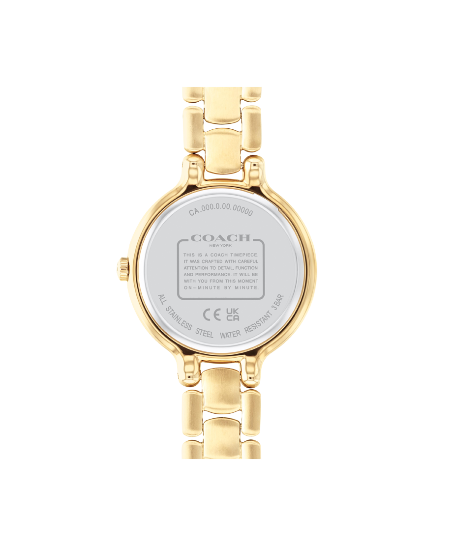 Coach Women's Chelsea Gold Dial Crystal Watch COH-0054