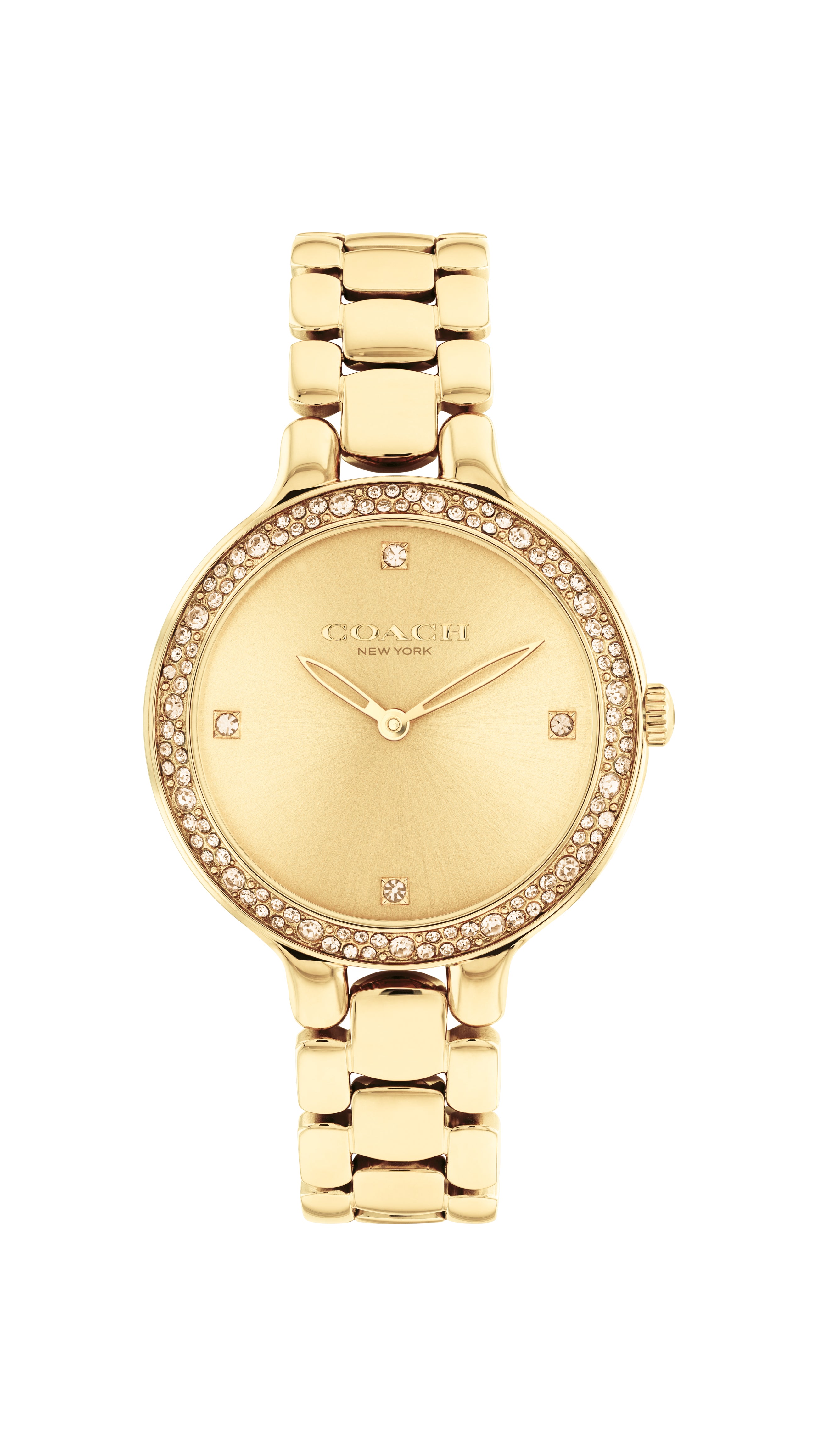 Coach Women's Chelsea Gold Dial Crystal Watch COH-0054