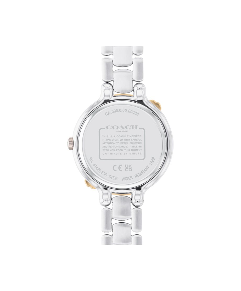 Coach Women's Chelsea White Dial Silver Crystal Watch COH-0055