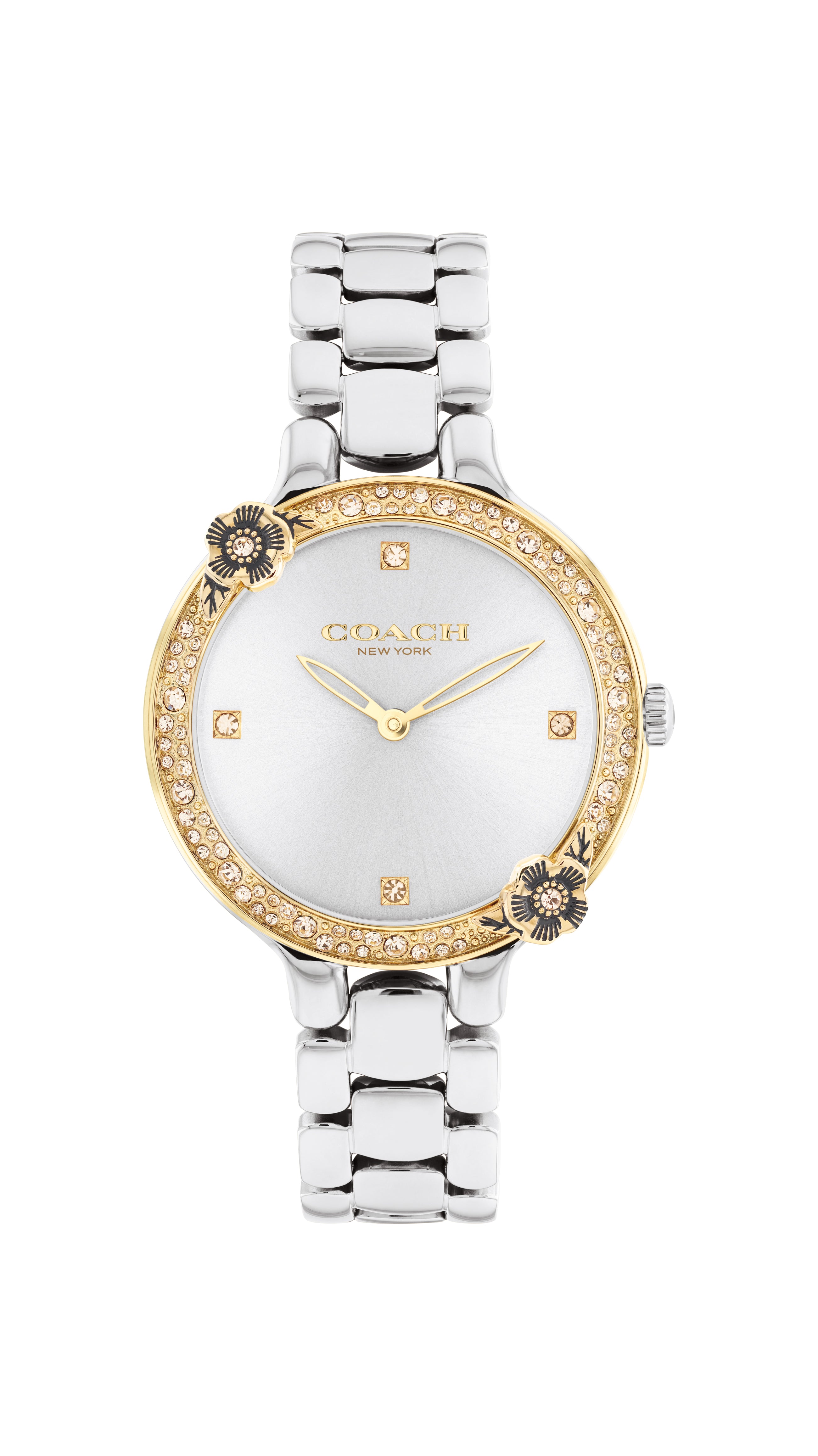 Coach Women's Chelsea White Dial Silver Crystal Watch COH-0055