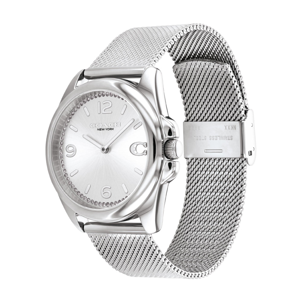 Coach Women's Quartz Watch with Silver Dial - COH-0031