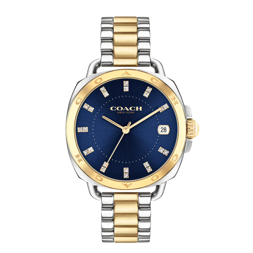 Coach Women's Quartz Watch with Dark Blue Dial - COH-0033