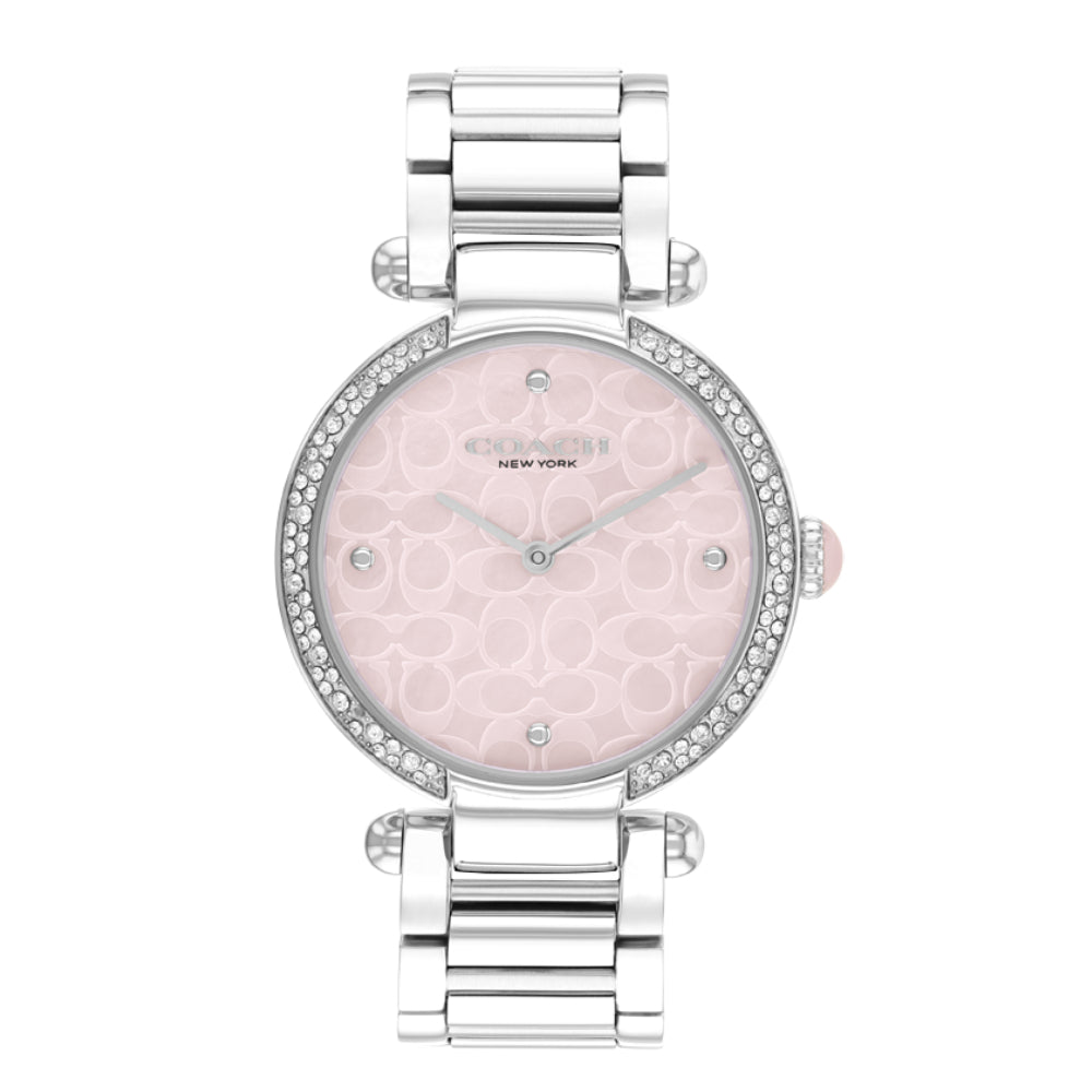Coach Women's Quartz Watch with Pearly Pink Dial - COH-0022