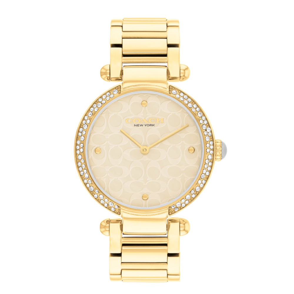 Coach Women's Quartz Watch with Beige Pearl Dial - COH-0042