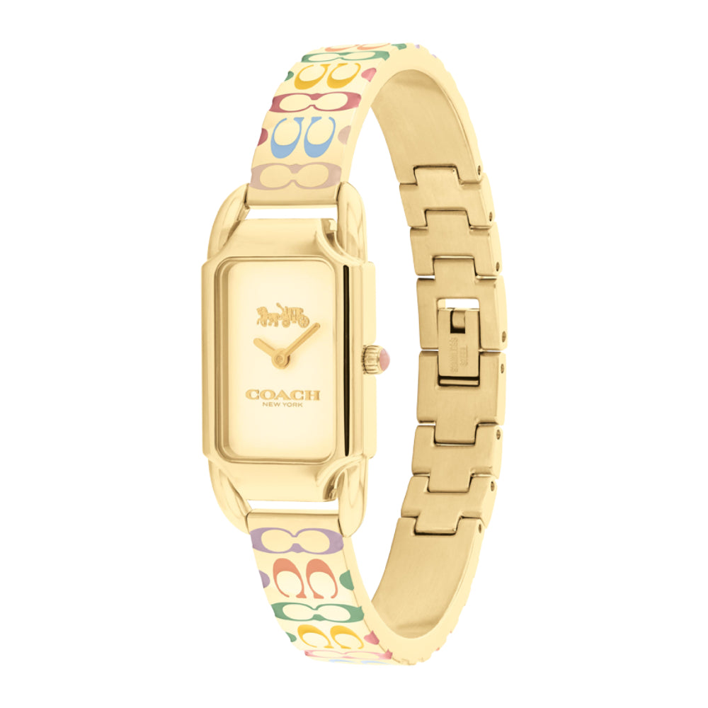 Coach Women's Quartz Watch with Gold Dial - COH-0035