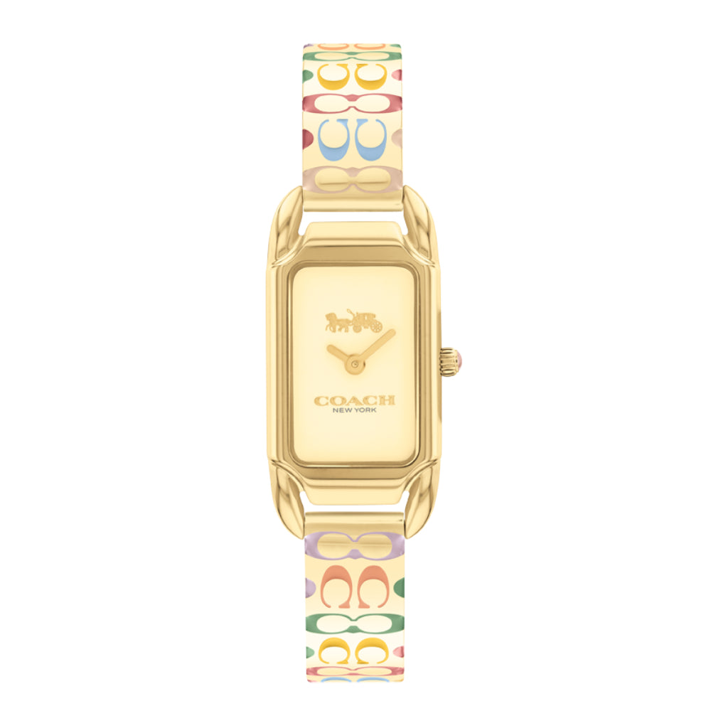 Coach Women's Quartz Watch with Gold Dial - COH-0035