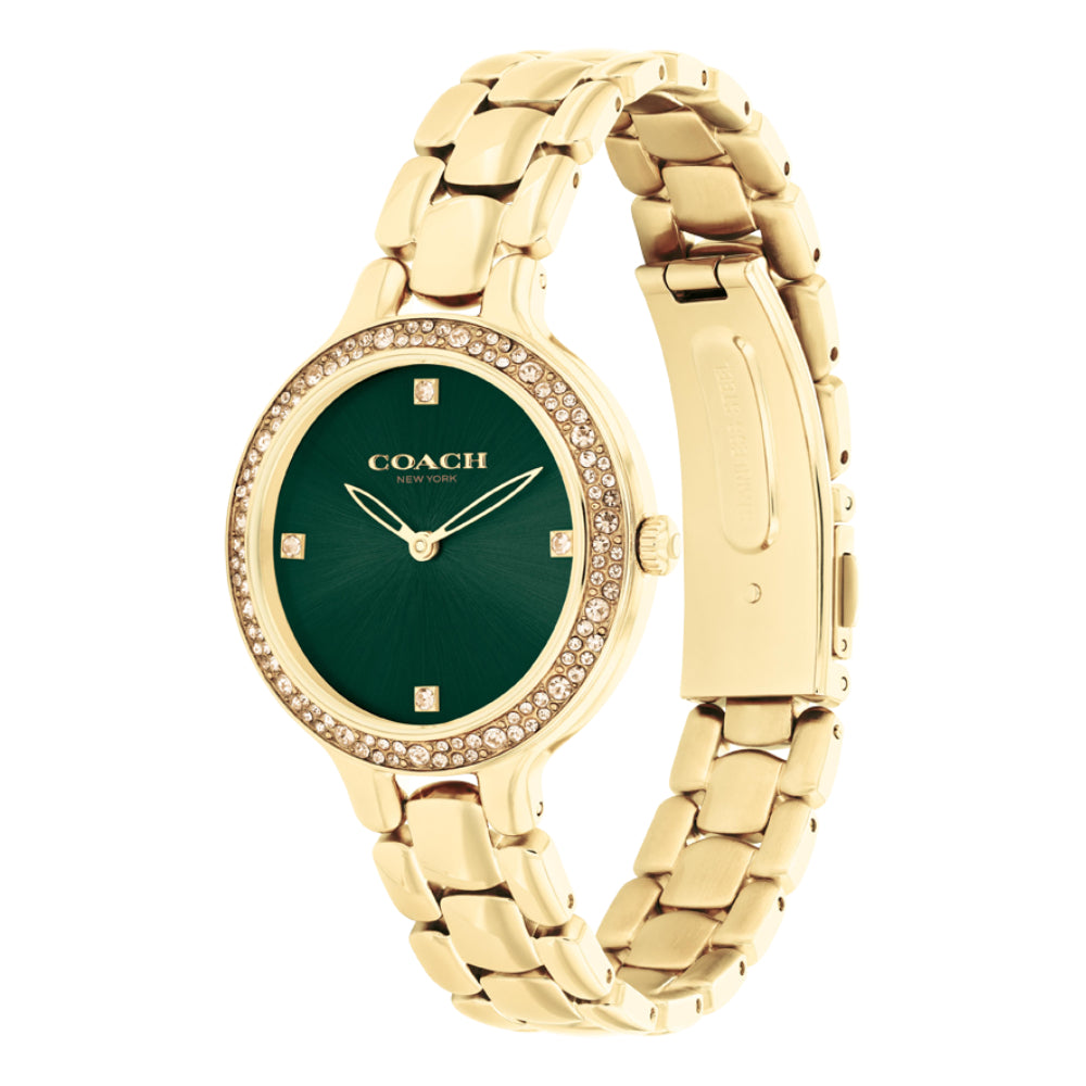 Coach Women's Quartz Watch with Green Dial - COH-0025