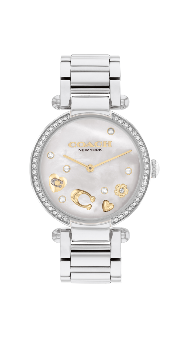 Coach Women's Carrie Dial Crystal Pearl Watch COH-0056