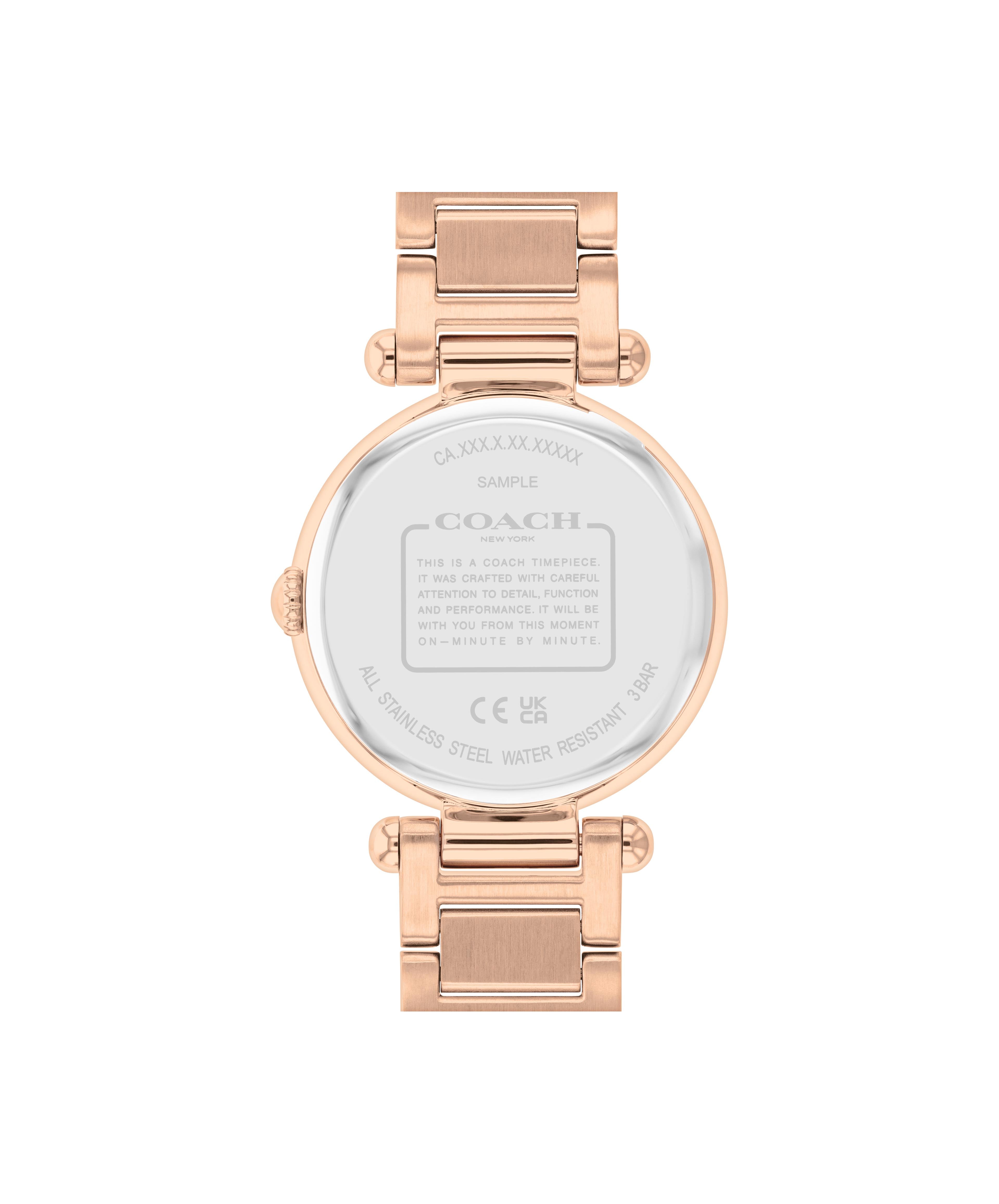 Coach Women's Carrie Dial Rose Gold Crystal Watch COH-0057