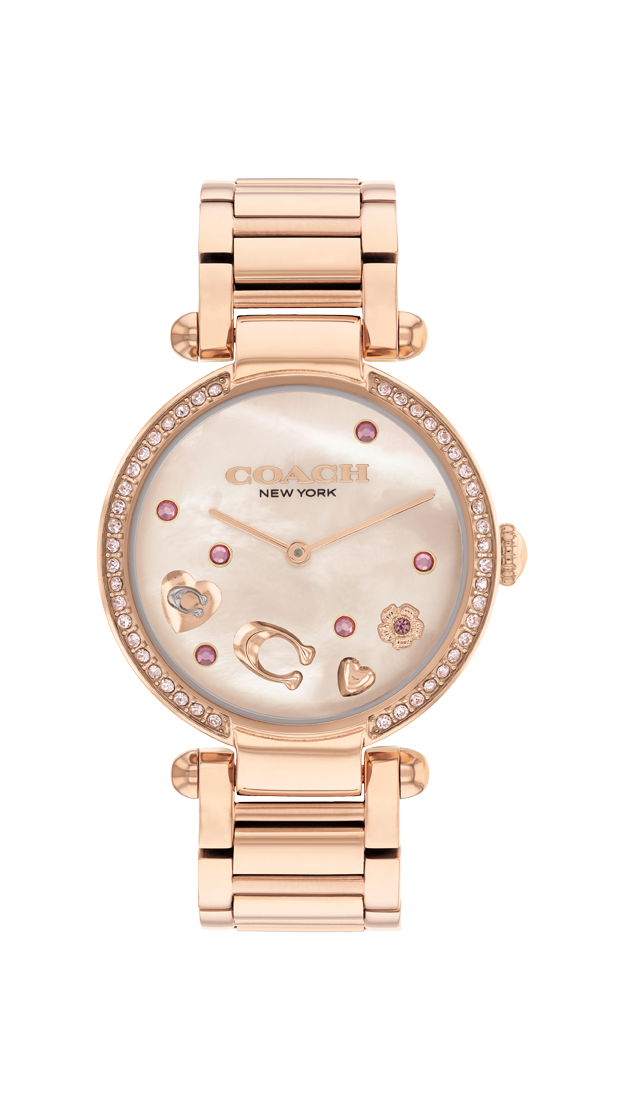 Coach Women's Carrie Dial Rose Gold Crystal Watch COH-0057