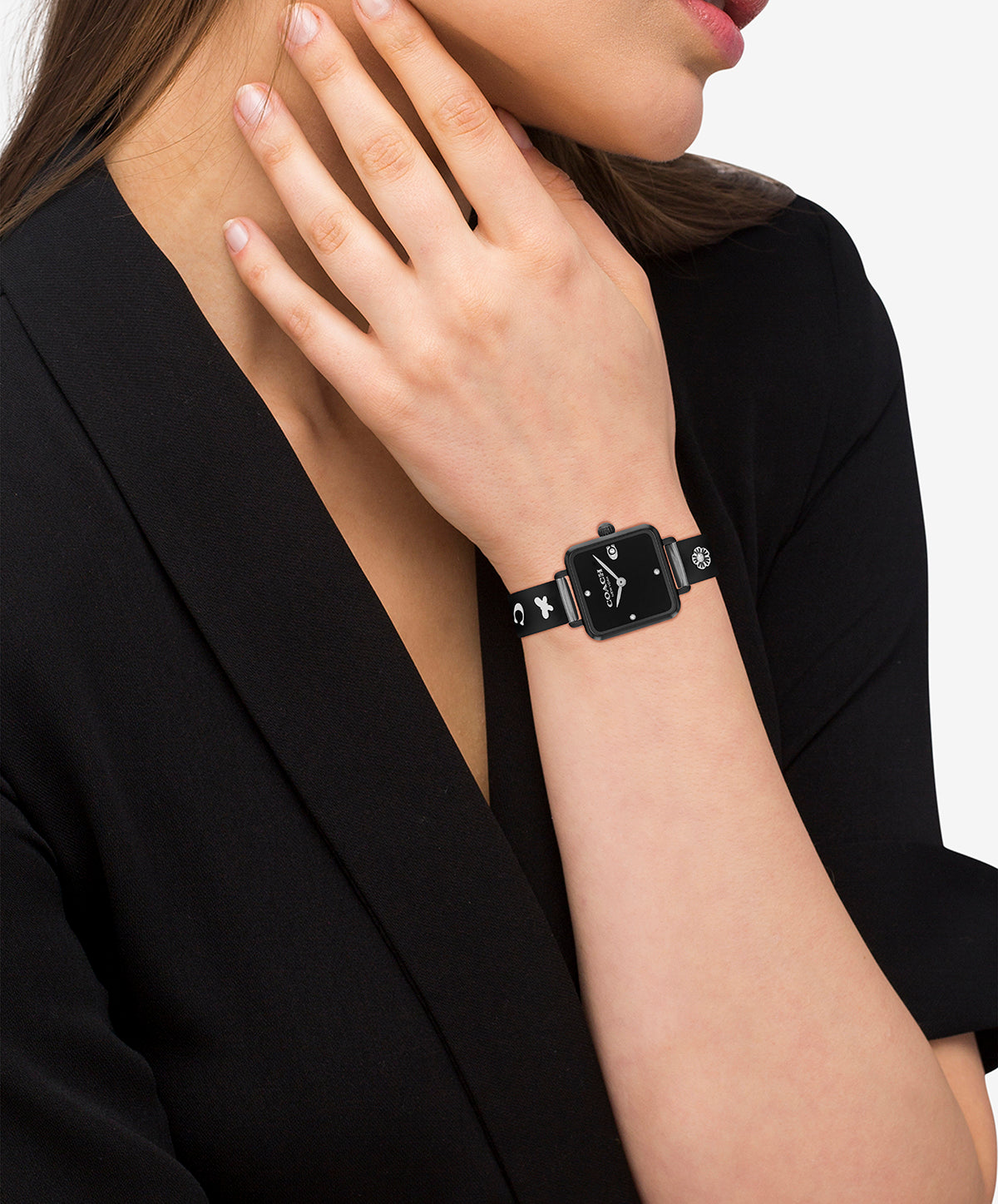 Coach Women's Watch Case Modern Black Dial COH-0062