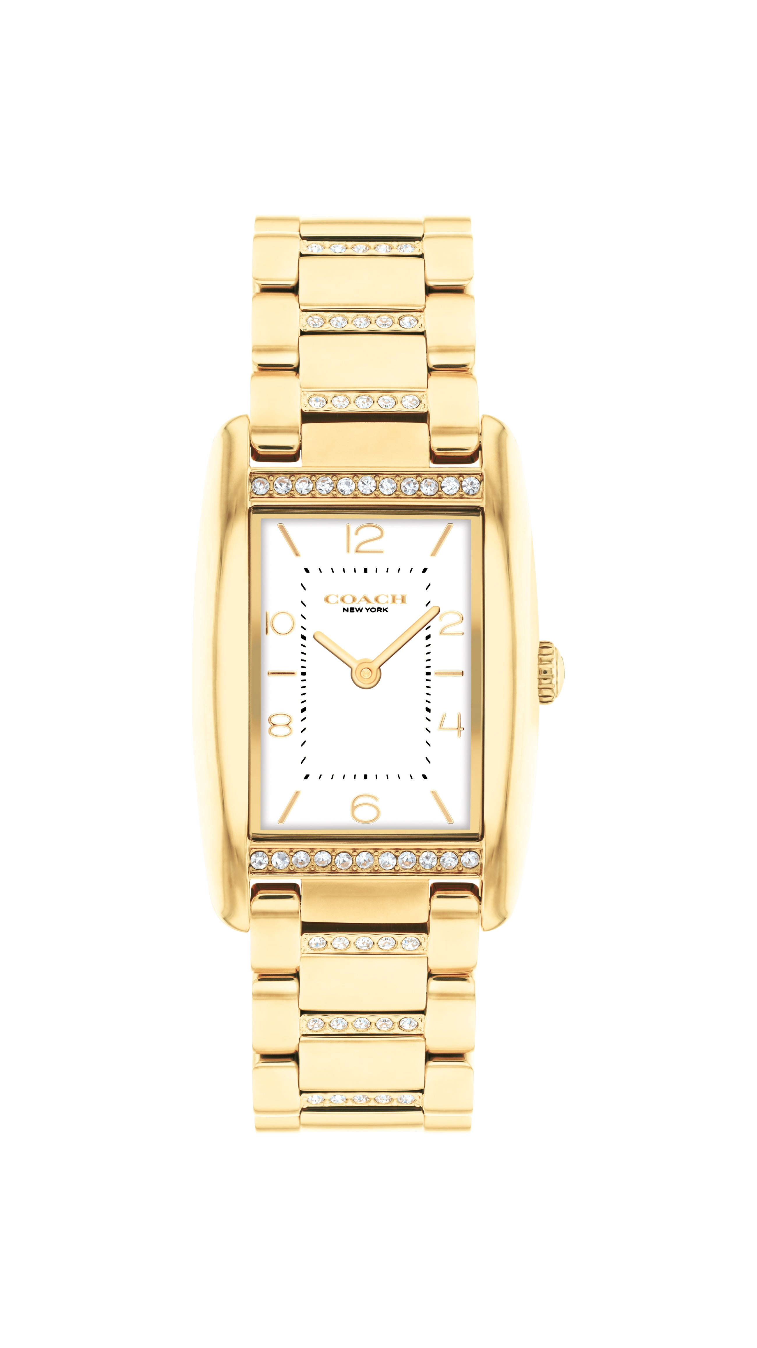 Coach Women's Race White Dial Crystal Watch COH-0066