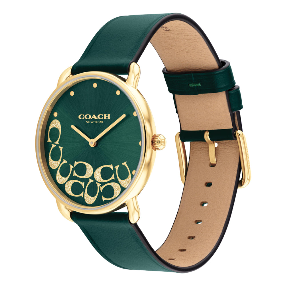 Coach Women's Quartz Watch with Green Dial - COH-0028