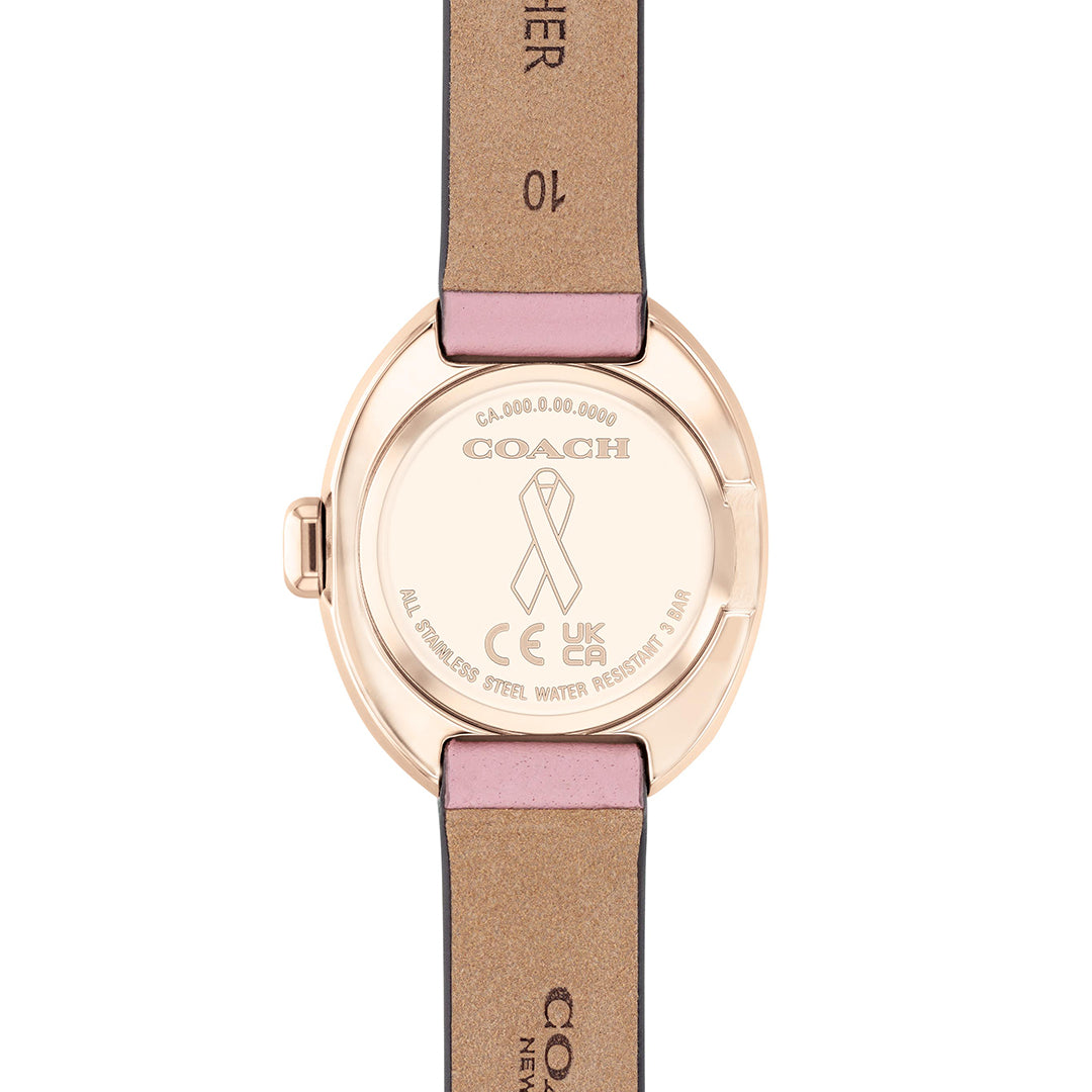 كوتش ساعة نسائية بحركة كوارتز بميناء وردي COH-0157