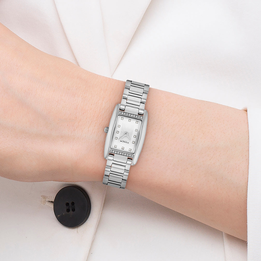 كوتش ساعة نسائية بحركة كوارتز بميناء أبيض COH-0154